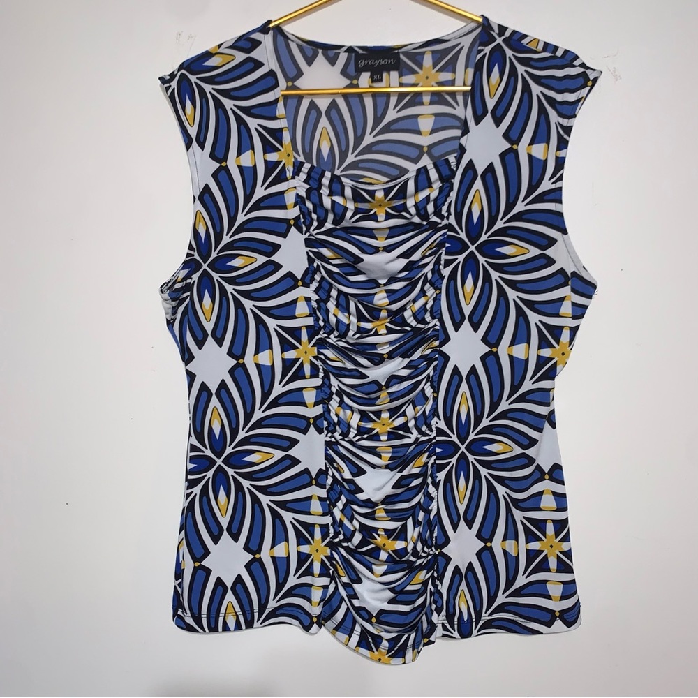 Grayson women's sleeveless ruched top XL